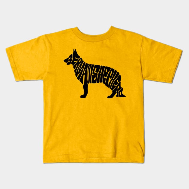 German Shepherd Kids T-Shirt by JoyFabrika